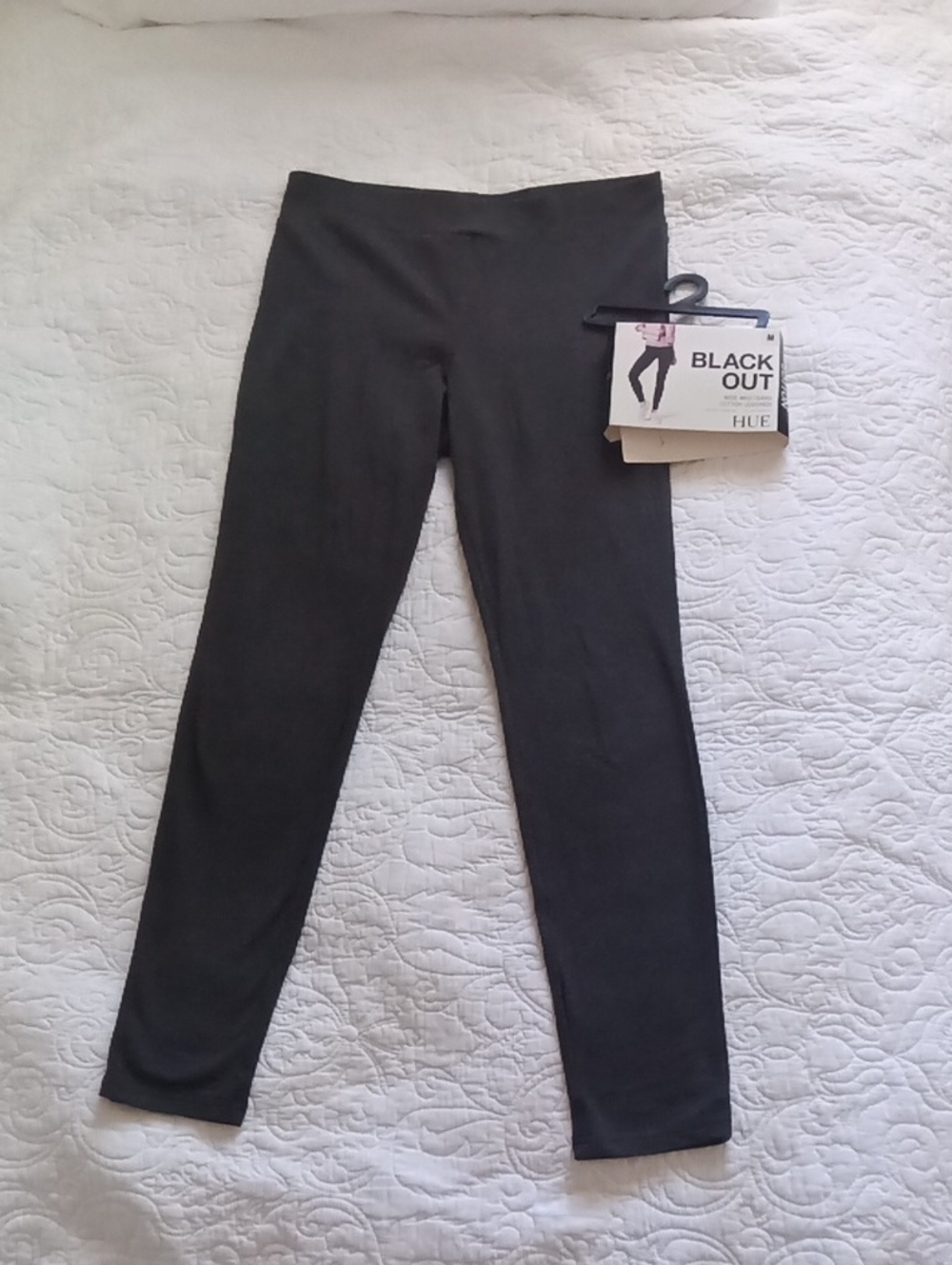 HUE New Blackout Leggings Charcoal